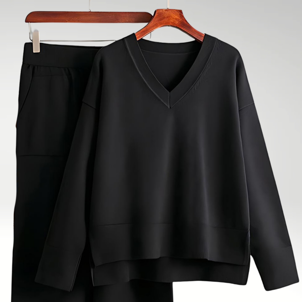 Chloé™ | Luxe V-Neck Two Piece Set