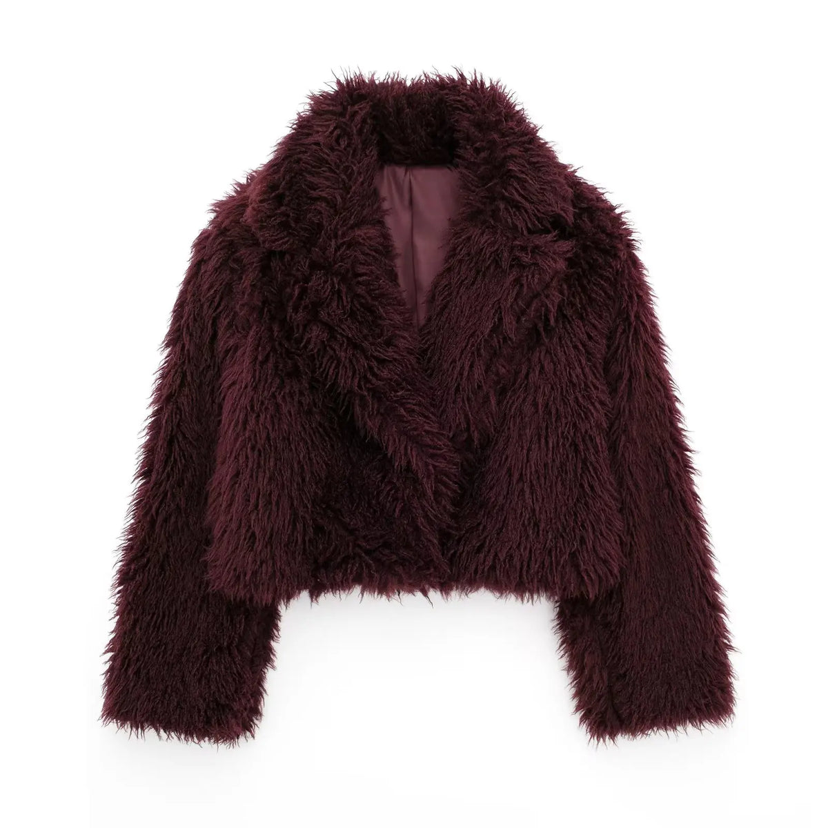 Chloé™ | Manteau En Fausse Fourrure Bordeaux